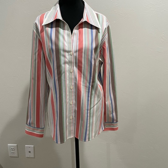 Gold Label Westbound women’s non-iron striped shirt size 14 - Picture 1 of 4